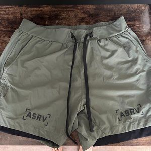 0622. TETRA-LITE™ 5" LINER SHORT - OLIVE/BLACK